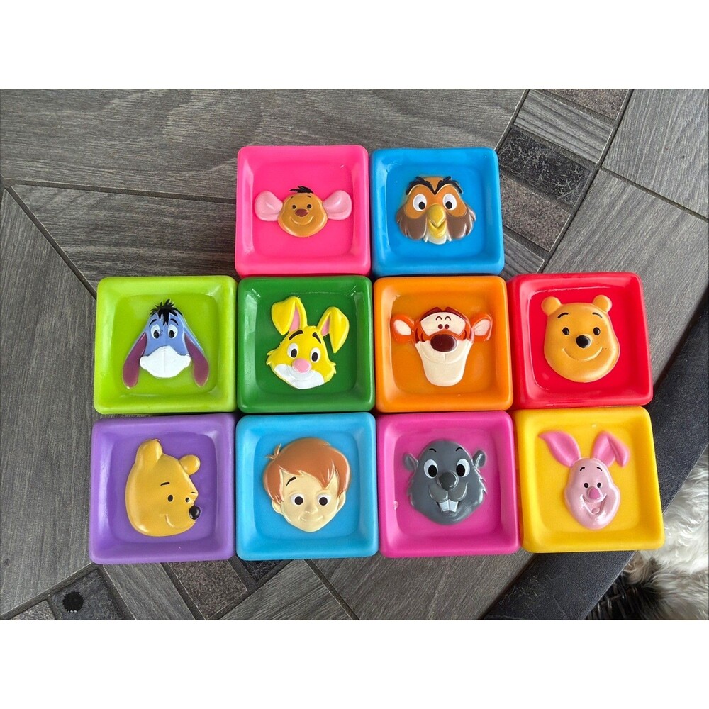 Vintage Winnie The Pooh Baby's First Soft Blocks 9-24 Months Set of 10